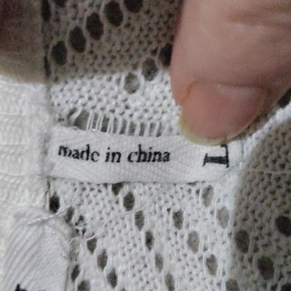 Knit Cardigan cropped, White Size Large - Picture 10 of 12